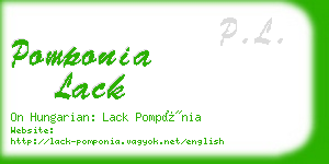 pomponia lack business card